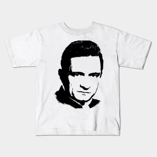 johnny cash pop art portrait Kids T-Shirt